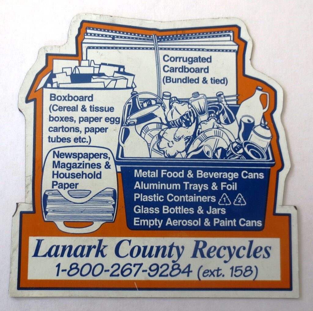 Lanark County Recycle Fridge Magnet